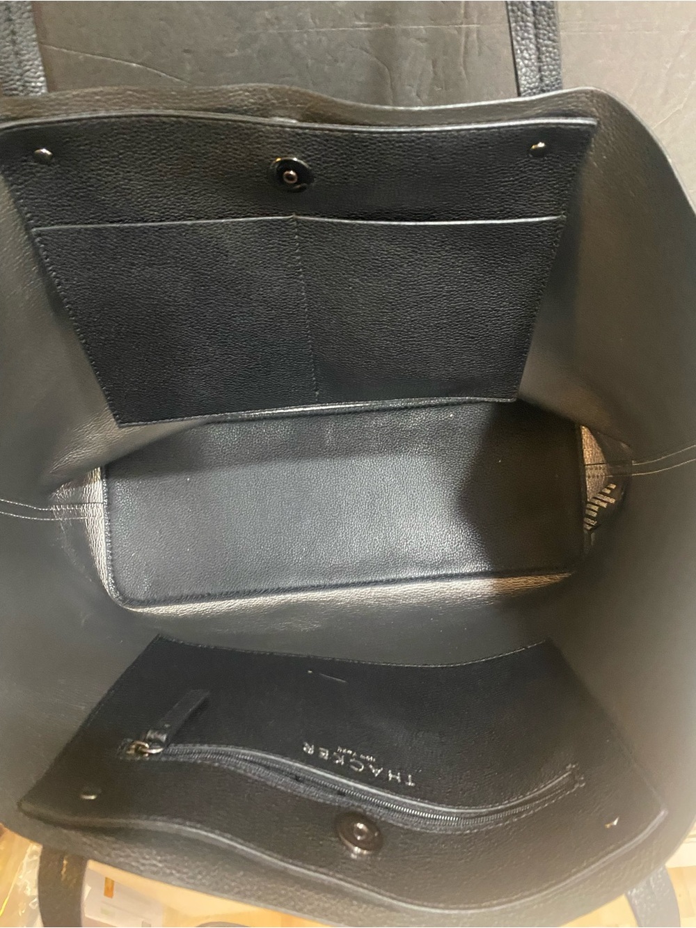THACKER NEW YORK Fran Large Tote Bag LeatherTote Bag NWT $198 - Picture 5 of 10